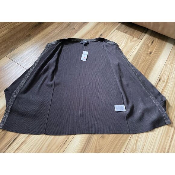 NWT BANANA REPUBLIC Open Front Grey and Silver Women’s Cardigan XS - Picture 5 of 6